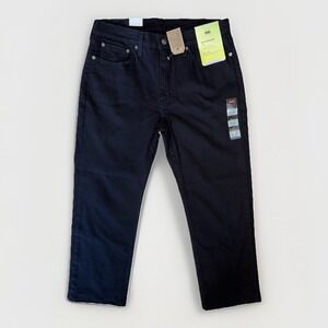 NWT Levi's 514 Straight Jeans Mens 32x25 Black Stretch Denim Hemmed Tagged 32x30